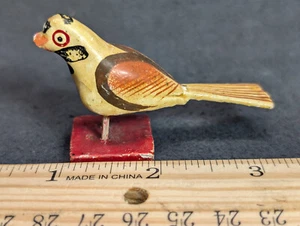 1940's Handcrafted Exotic Bird Nirmal Toy Ponki Chekka Wood Very Rare - Picture 1 of 6