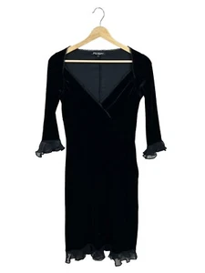 Vintage Besty Johnson Black Velvet Dress Size Small Please Read Description - Picture 1 of 6