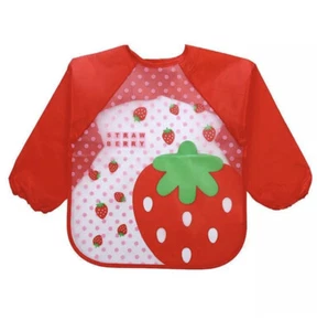 Baby Mädchen/Junge Kleinkind Kinder Langarm Lätzchen wasserdicht Füttern Kunst Schürze Kittel  - Bild 1 von 24