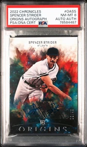 SPENCER STRIDER RC /49 RC AUTO 2022 ORIGINS PANINI BRAVES PSA 8 - Picture 1 of 3