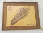 HMS Devonshire Armoured Cruiser Royal Navy Convoy WWII Maritime Copper Framed