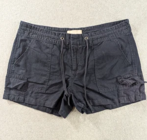 Banana Republic Shorts Womens Size 8 Blue Linen Blend Drawstring Waist Chino - Picture 1 of 12
