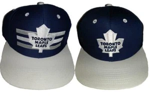Toronto Maple Leafs Mens OSFA Flatbrim Snapback Reebok White Blue Licensed Hat - Picture 1 of 14