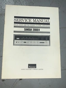 Sansui 2000X Receptor Manual de Servicio Liquidación Original - Imagen 1 de 3