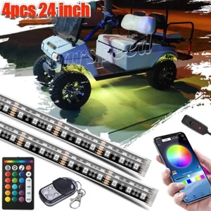 4X LED Light Neon Glow Strip Music APP For Club Car EZGO Yamaha Golf Cart Kart - Picture 1 of 12