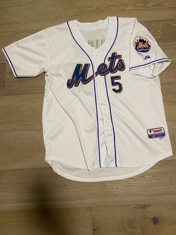 Vintage Majestic New York Mets David Wright 5 Home White Jersey Mens XL Sewn Cover