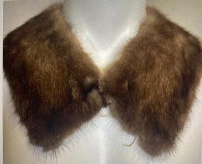 De Colección Años 50 60 Marrón Piel de Visón Real Añadir al Abrigo Gancho Artesanal, Y I Recinto Bonito Foto 1 de 4