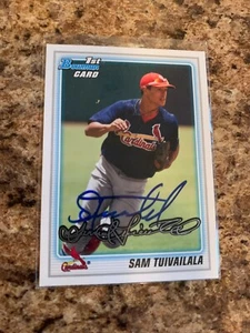 Sam Tuivailala Signed 2010 Bowman Draft Rc St. Louis Cardinals BDPP1 - Picture 1 of 1