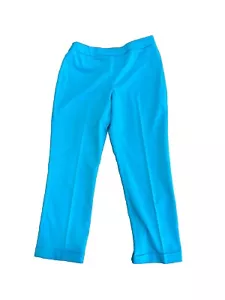 PACE DI STOFFA Pantalone Cropped Elasticizzato Blu Turchese 2 - Foto 1 di 5