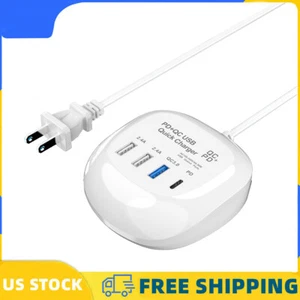 4 Port USB Charging Station QC3.0 PD20W Power Adapter Fast Charger for Phone - Picture 1 of 18