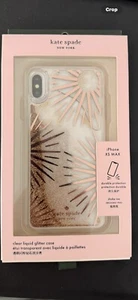 Coque iPhone XS Max Kate Spade New York Festive liquide paillettes dorées - Photo 1 sur 4