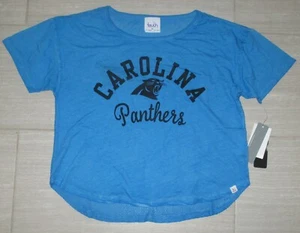 CAROLINA PANTHERS Blue TOUCH ALYSSA MILANO NFL SCOOP REVERSIBLE SHIRT WOMENS M - Picture 1 of 3