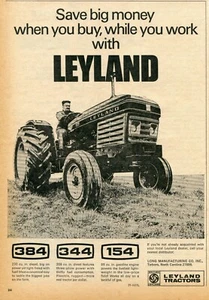 1971 anuncio impreso de tractor agrícola British Leyland Nuffield 384 largo - Imagen 1 de 2