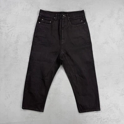 Rick Owens DRKSHDW FW 2017 Astaire Cropped Cut Over-Dyed Denim Jeans Size 31 - Image 1 of 4