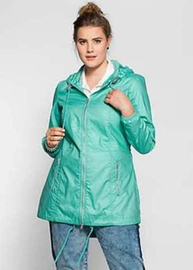 Ladies Mint Green Parka Style Coat / Jacket- Hooded- UK Size 18- NEW - Picture 1 of 2