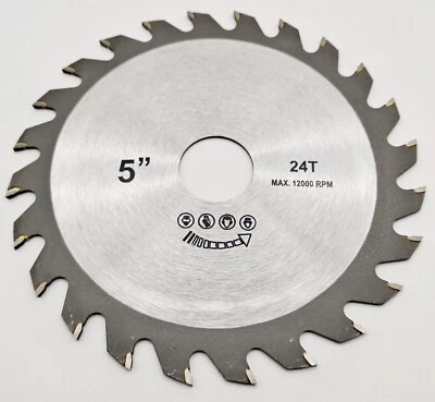 HM Wood Saw Blade 125 x 22.23 x 2 mm 24 Teeth 125 mm Saw Circular Saw Flex NEW - Image 1 of 2