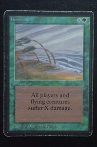 Magic The Gathering MTG HURRICANE Limited Edition Beta HP Heavily Played - Picture 1 of 2