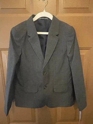 Jaqueta/blazer Cat & Jack menino terno cinza 2 botões 3 bolsos tamanho 7 novo com etiquetas - Imagem 1 de 4