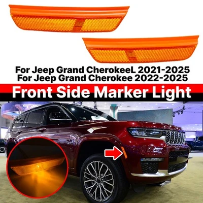 Передний бампер боковой габаритный фонарь мигалка лампа для Jeep Grand Cherokee 2021-2025 - Изображение 1 из 4