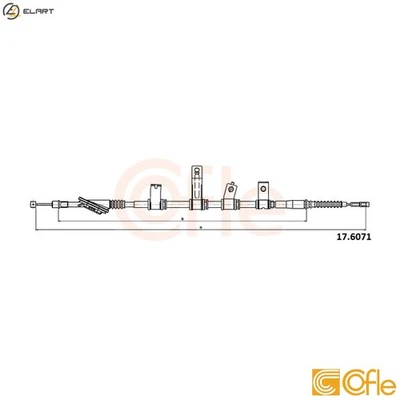 CABLE PULL PARKING BRAKE 17.6071 FOR KIA OPTIMA/LOTZE MAGENTIS D4EA 2.0L 4cyl - Image 1 of 4