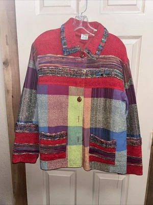 Chaqueta boho multicolor para mujer Parsley & Sage talla grande Foto 1 de 4