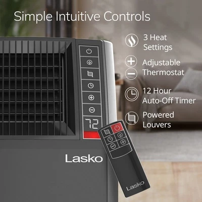 LASKO HEATER   Whole Room Ceramic Heater with Remote Control 1500W - Image 1 of 4