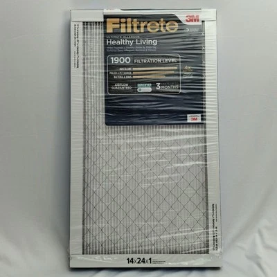 Filtrete 14x24x1 AC Furnace Air Filter MERV 13 MPR 1900 Ultimate Allergen 2-Pack - Image 1 of 4