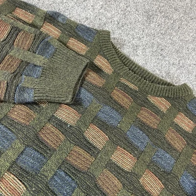 Suéter De Colección Gianfranco Ruffini Para Hombres M Acrílico Cuello Redondo Años 90 Y2K Cosby Biggie Foto 1 de 4