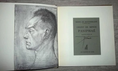 MONTHERLANT CHANT DE MINOS PASIPHAE ILLUSTRATIONS TREMOIS NUMEROTE - Photo 1/4