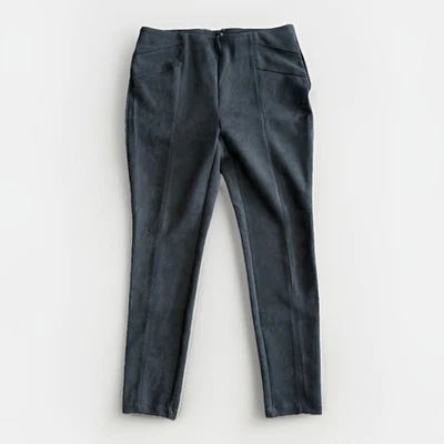 Leggings ajustados de gamuza negros Dressbarn para mujer talla pequeña Foto 1 de 4