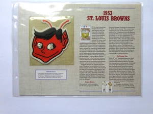 PARCHE COLECCIÓN COOPERSTOWN 1953 ST. LOUIS BROWNS HISTORIA STAT - Imagen 1 de 2