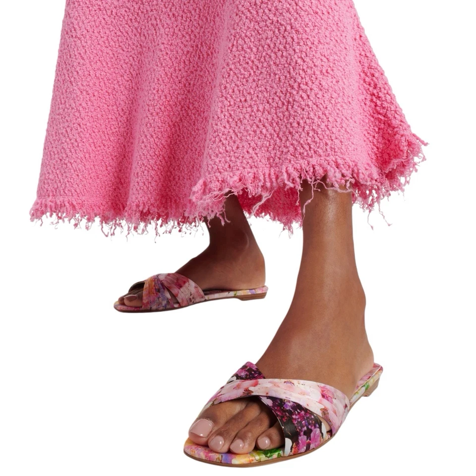 NUEVO Christian Louboutin Nicol is Back Floral Satén Tobogán Plano Mujer Talla 40 Foto 1 de 4