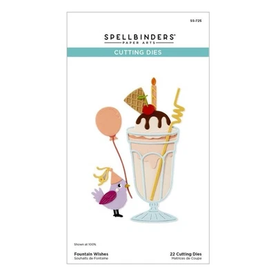 Spellbinders Etched Dies Happier Hour Fountain Wishes - Image 1 of 4