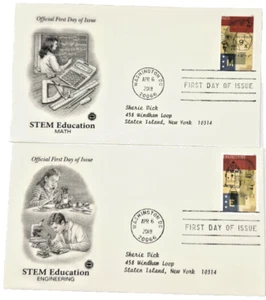 Stem Education / FDC First Day Issue Envelopes / Lot of 2 - Picture 1 of 3