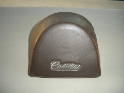 Cadillac Allante Horn Button Pad Cover Brown Leather OEM - Image 1 of 4