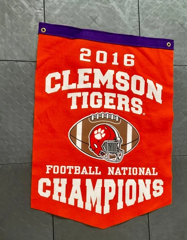 Clemson Tigers 2016 Football NCAA  National Championship Banner Cover