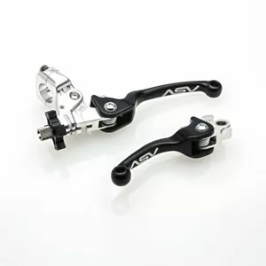 ASV F2 PAIR PACK Brake & Clutch Levers Suzuki RM125 (96-08) /RM250 (96-09) Black - Picture 1 of 8