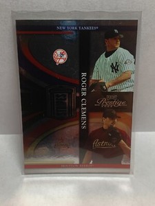 2005 Playoff Prestige Changing Stripes Foil #2 Roger Clemens Yanks-Astros #d/100