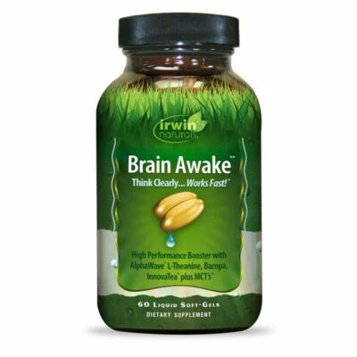Irwin Naturals Brain Awake 60 cápsulas blandas líquidas  Foto 1 de 2