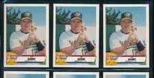 lot (3) 1993 Fleer Pro Cards #804 Jeff Barns Modesto A's (BL50) SWSW6