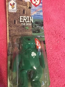 Erin The Bear-McDonald's Ty Beanie Baby con errores raros - Imagen 1 de 4