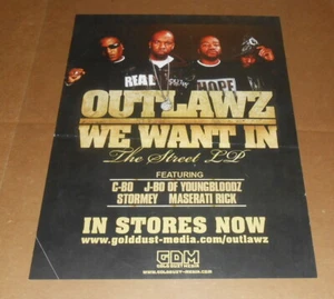 Outlawz We Want In Poster Promo Original 18x24 Rap RARE - Picture 1 of 2