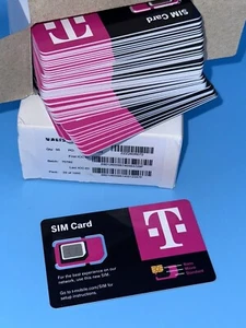 100 NEW T-Mobile R15 4G 5G LTE SIM Cards 3 in 1 Triple Cut Activate  8/2026 Exp. - Picture 1 of 2