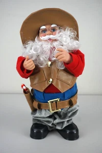 VINTAGE Christmas Country Rock Santa Claus Animated Cowboy Dancing - Picture 1 of 8