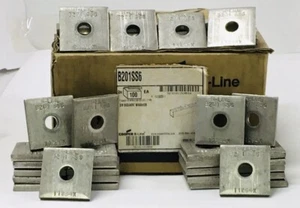 COOPER B-LINE B201SS6 QTY 100 SQUARE WASHER 3/8" 316 STAINLESS STEEL - Picture 1 of 3