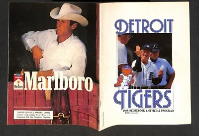 1988 SEATTLE MARINERS @ DETROIT TIGERS SCORECARD, PROG, UNSCORED, SPARKY COVER - Image 1 of 2