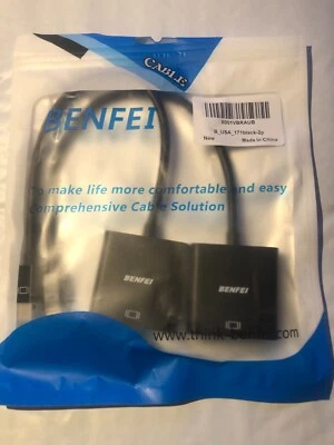 package of 2 units Mini DisplayPort to VGA Benfei Mini DP Display Port to VGA - Image 1 of 2