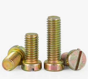 Color Zinc Steel Slotted Cheese Head Screws M3 M4 M5 M6 M8 M10 - Picture 1 of 12