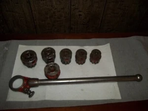 RIDGID TOOLS 00-R RATCHETING PIPE THREADER SET w/6 DIES, 1/8" to 3/4" - Picture 1 of 14