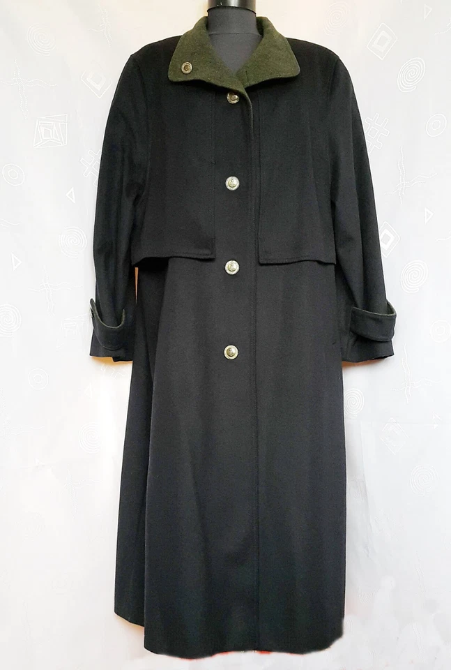 ABRIGO DE MUJER VINTAGE DISTLER OKTOBERFEST DIRNDL TIROL LANA CACHEMIR AZUL: 16/44 Foto 1 de 4